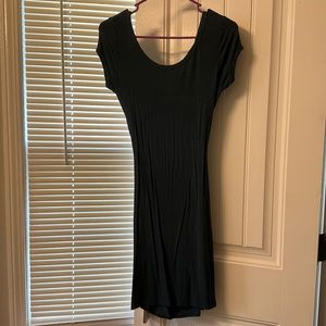 Blue T-shirt dress with crisscross back size S